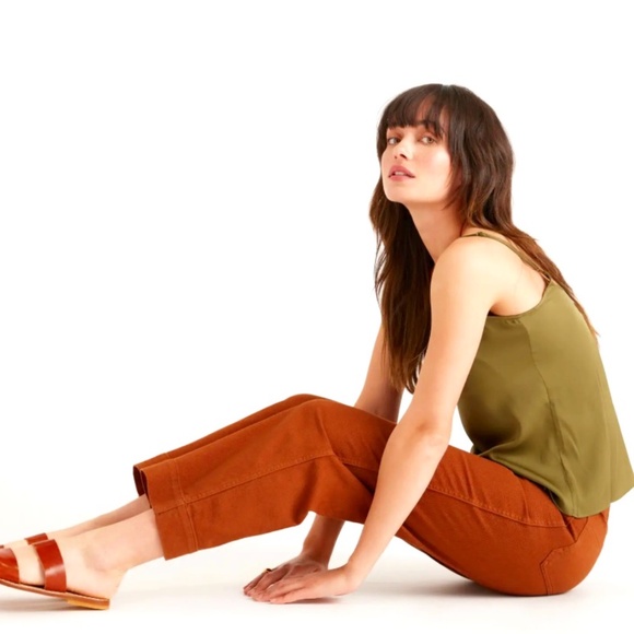 Quince Pants - 🏵️NWT - QUINCE ORGANIC STRETCH COTTON TWILL WIDE-LED CROP PANTS🏵️